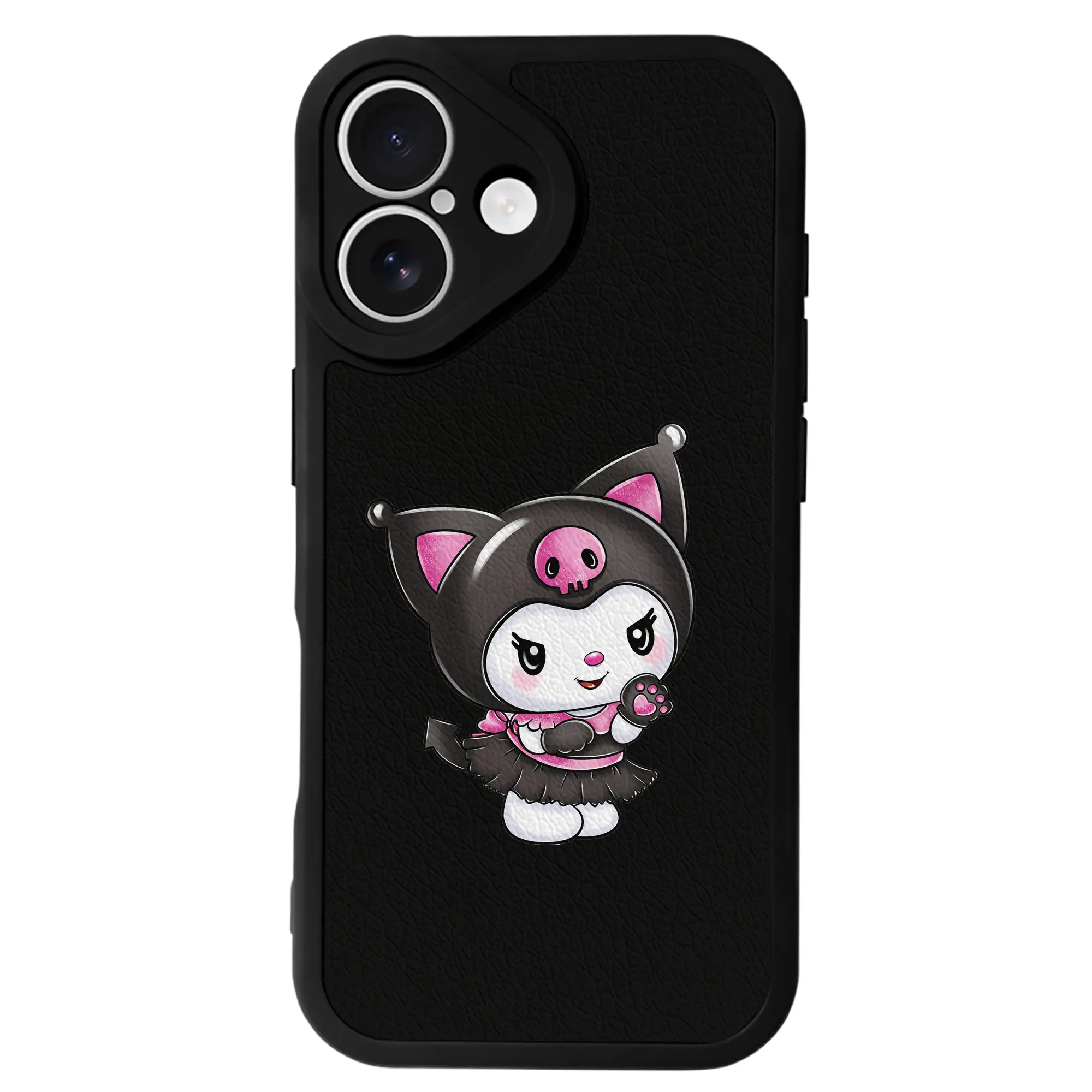 サンリオ グッズ,クロミ - IPhone 16シリーズ対応 ・ シリコンスマホケース ・ レザー調 ・ 高精度フィット ・ 耐衝撃 ・ ワイヤレス充電対応 ・ 精密カット